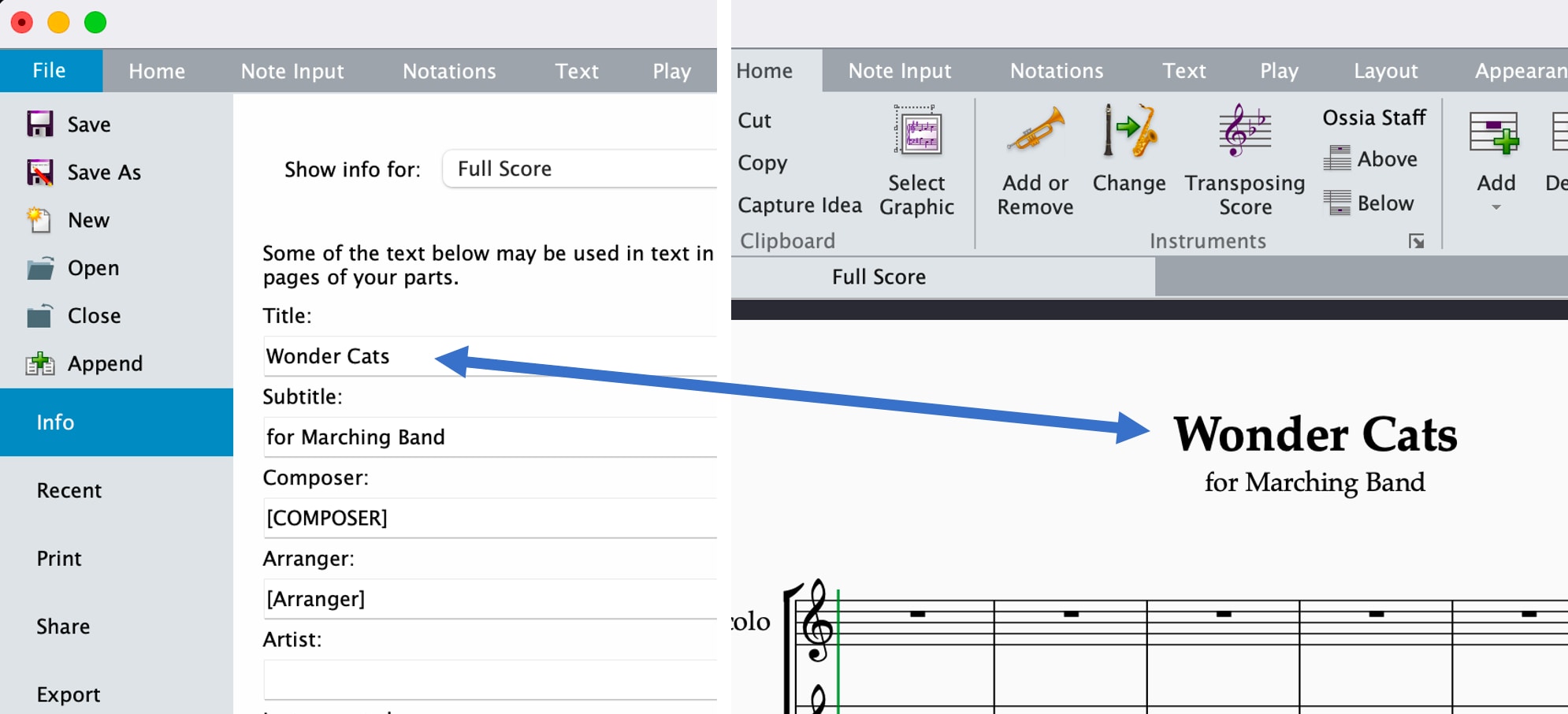 Wildcards Feature Sibelius Composition Software