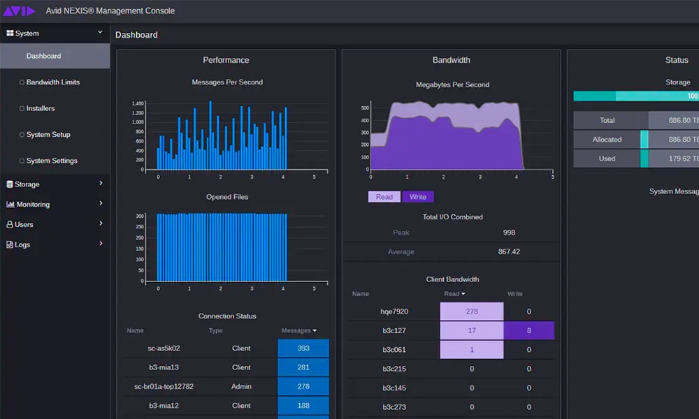 26_Avid NEXIS Mgmt-Konsole