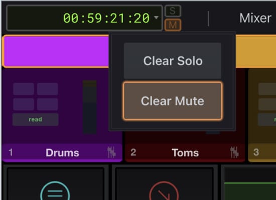 solo/mute clear