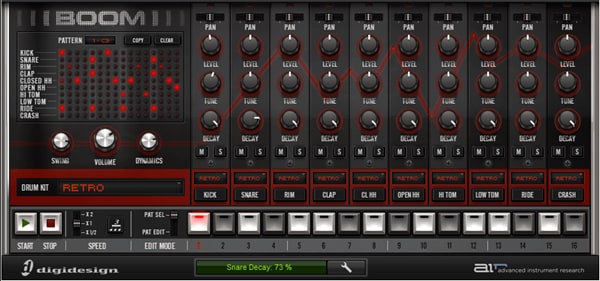 AIR Boom drum virtual instrument audio plugin for Pro Tools