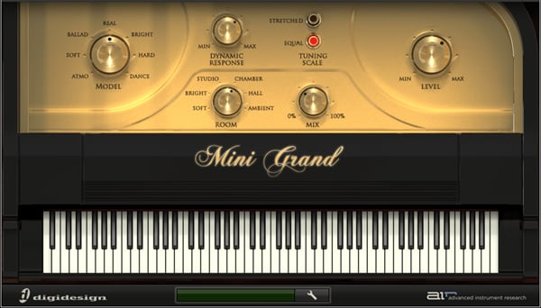 AIR Mini Grand piano audio plugin for Pro Tools