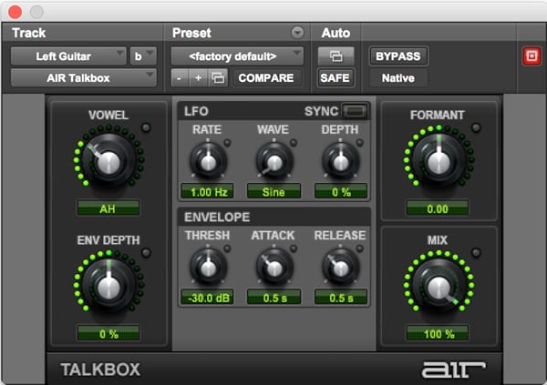 AIR Talkbox vocoder plugin