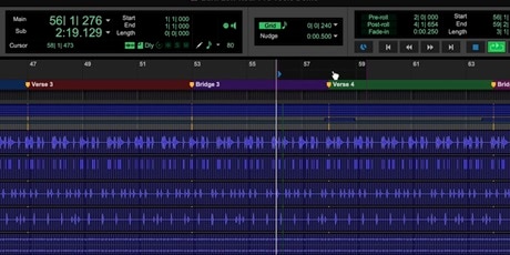 Pro Tools edit timeline cropped to playback controls section