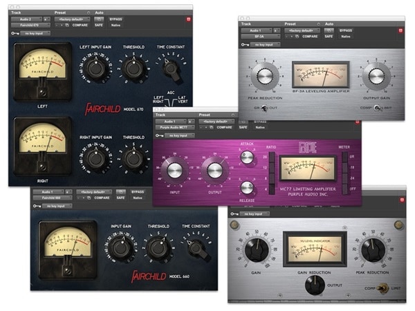 Audio Classic Compressors plugin bundle interfaces