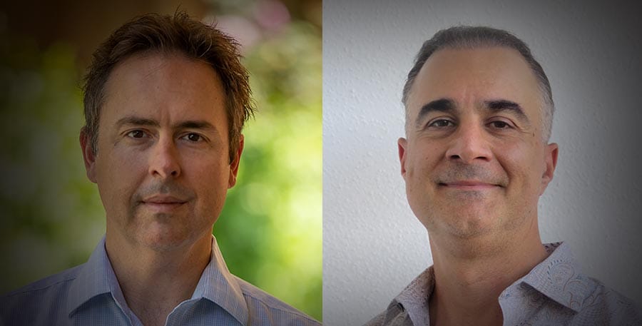 Headshots of Pixelogic's Doug Higgins (L) and Paul Karpinski (R)