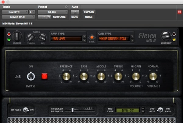 Eleven MK II guitar and bass amp plugin for Pro Tools