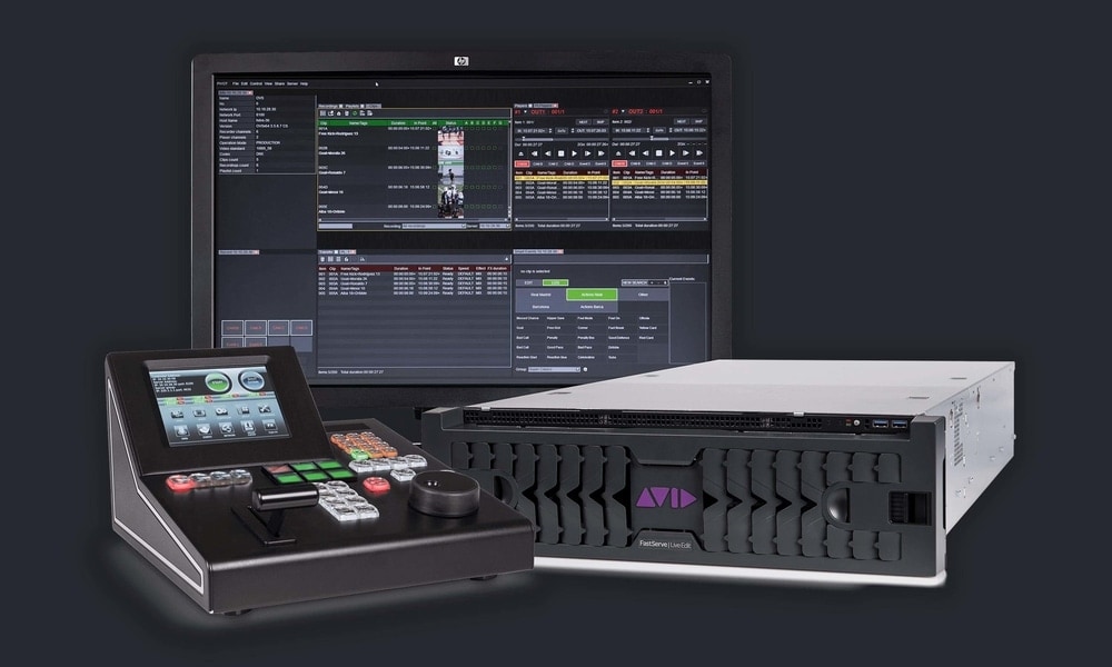 FastServe | Live Edit hardware and edit window of MediaCentral