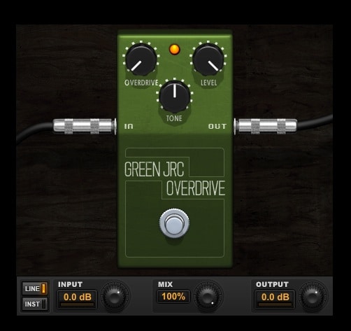 Green JRC Overdrive Ibanez TS808 tube screamer plugin for Pro Tools