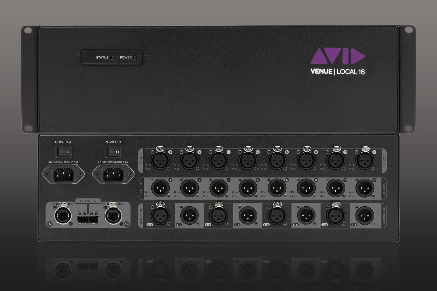 Local 16 IO rack for Avid VENUE S6L digital audio mixers