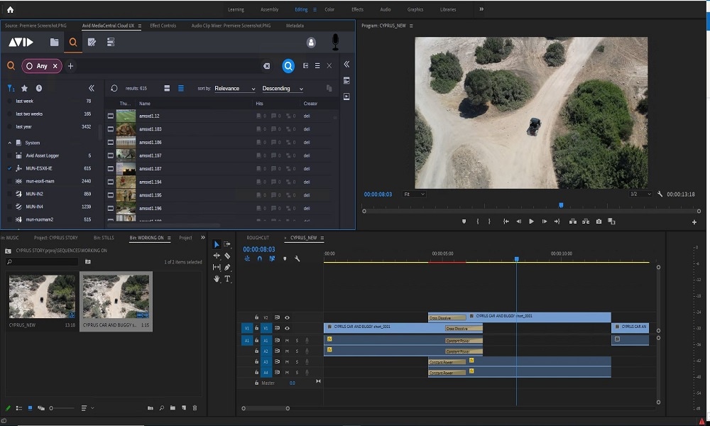 Search for and access platform-managed media directly in Adobe Premiere with the MediaCentral | Panel for Adobe Premiere Pro