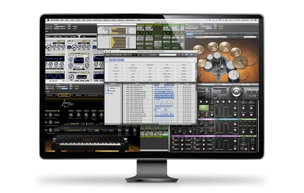 Pro Tools music software in monitor