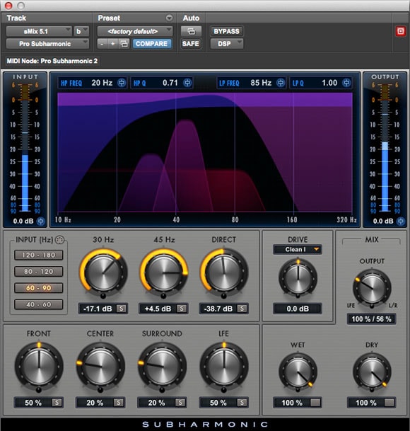 Pro Subharmonic low frequency audio plugin