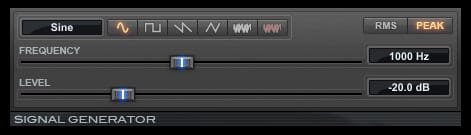 Signal Generator test tone generator plugin for Pro Tools