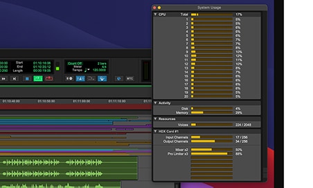 Pro Tools UI showing increased tracks