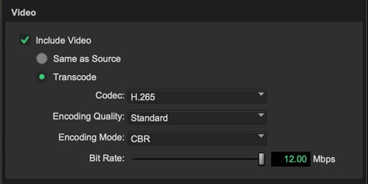 Pro Tools UI showing working with HEVC