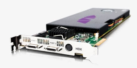 Image of Pro Tools HDX with focus on its two front ports