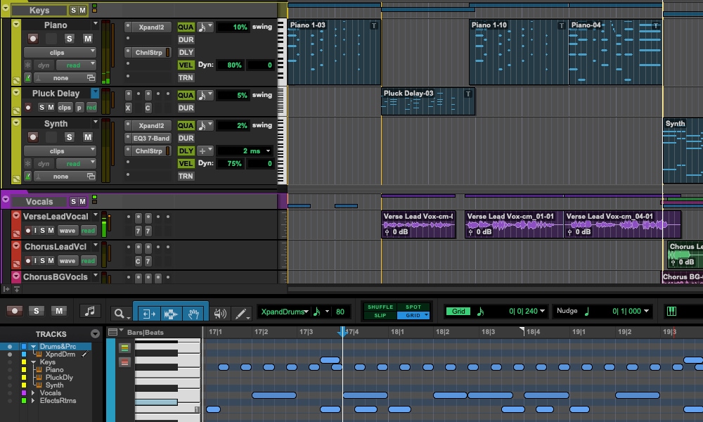 Screenshot of Pro Tools Intro software