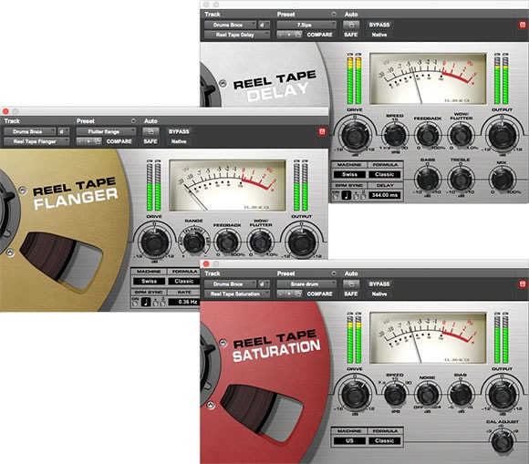 Interfaces of the Reel Tape audio analog plugin