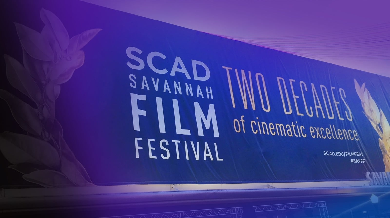 Savannah Film Festival banner hosted by SCAD