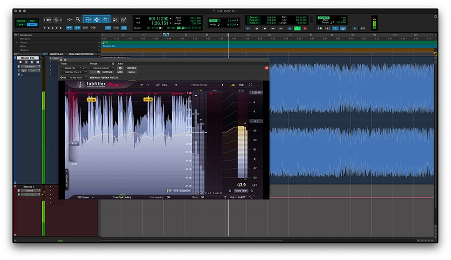 screenshot of FabFilter Pro-L 2 in Pro Tools