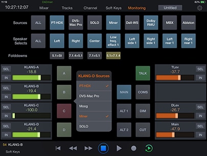 screenshot of Pro Tools Control app