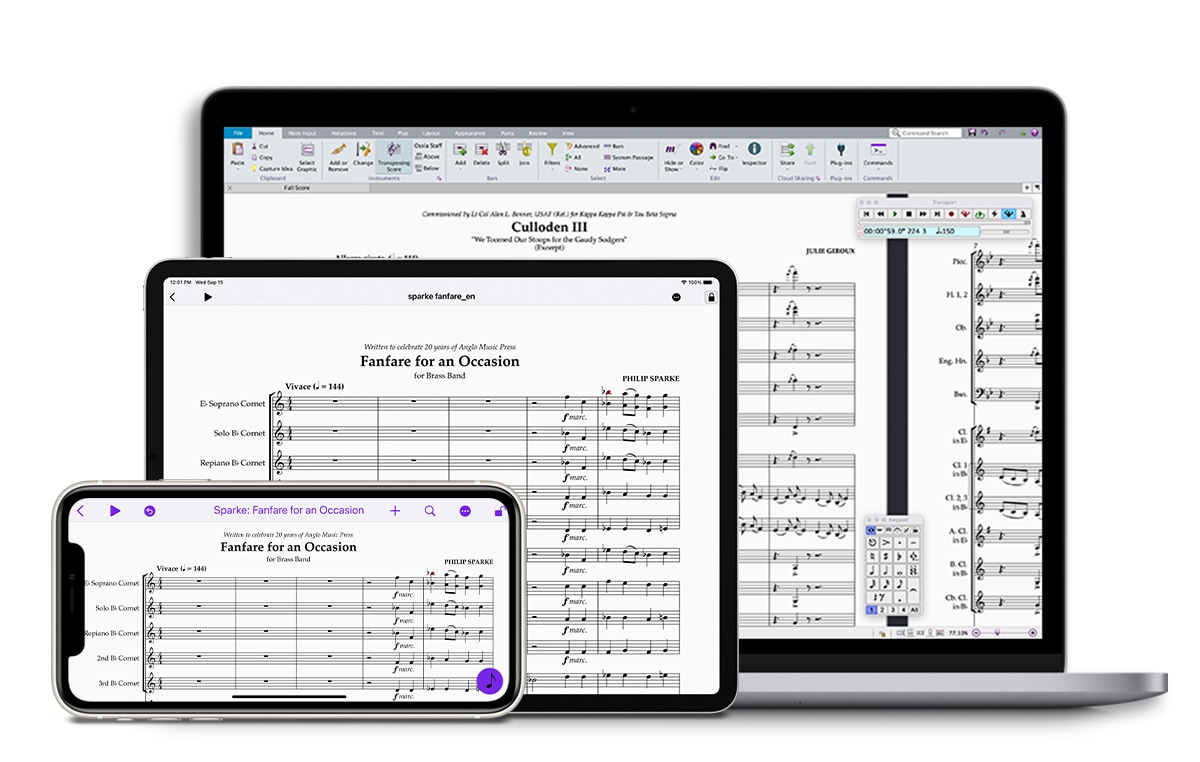 Sibelius Ultimate iPhone Tablet Laptop