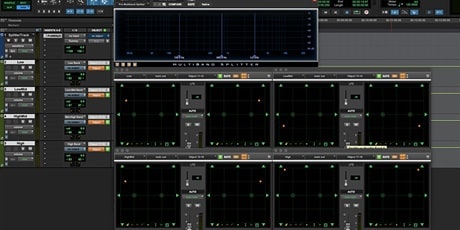 Interface showing different presets of sound output placements