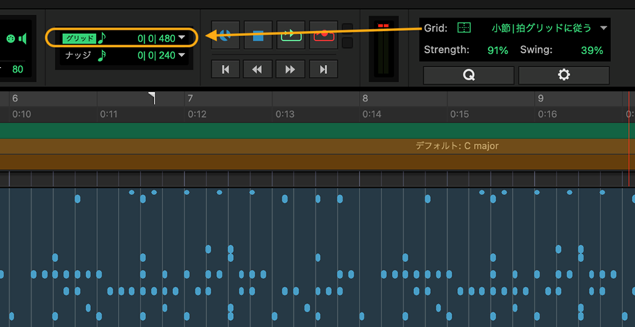 JA9-Pro Tools follow bars beats grid example